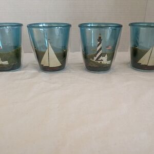Boston Warehouse double walled insulated short tumblers design lighthouse sail